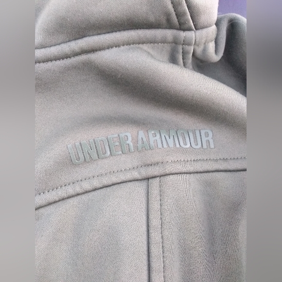 Under Armour Greenish Grey Hooded Jacket, Storm1, Medium - Picture 4 of 13